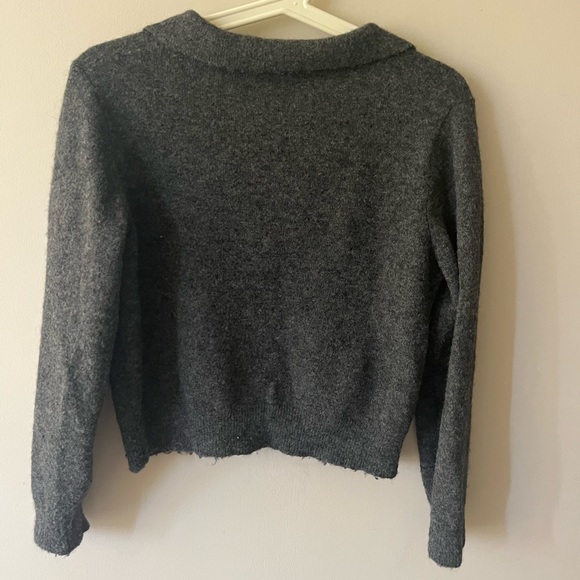 Grey cropped sweater - Picture 4 of 4